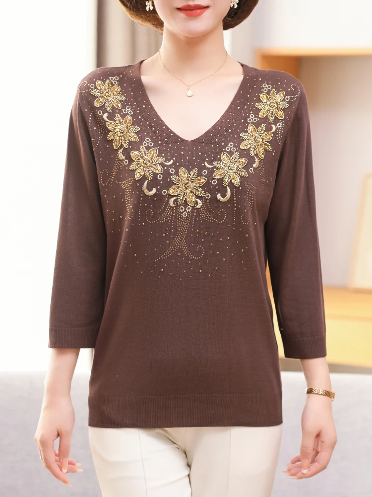 Embroidery Sweater Women Spring Summer Korean Fashion V Neck Pullover Femme Women Clothing Causal Half Sleeve Sweaters
Embroidery Sweater Women Spring Summer Korean Fashion V Neck Pullover Femme Women Clothing Causal Half Sleeve Sweaters