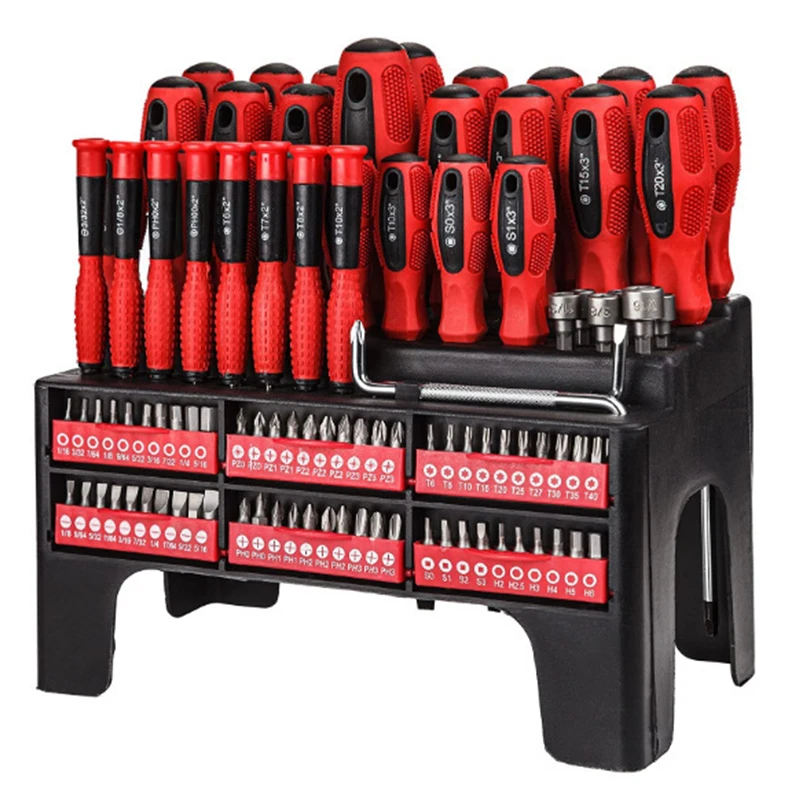 100Pcs Screwdriver Set Magnetic Professional Precision Screwdriver Kit with Storage Rack Home DIY Combination Sets Manual Tools
100Pcs Screwdriver Set Magnetic Professional Precision Screwdriver Kit with Storage Rack Home DIY Combination Sets Manual Tools
