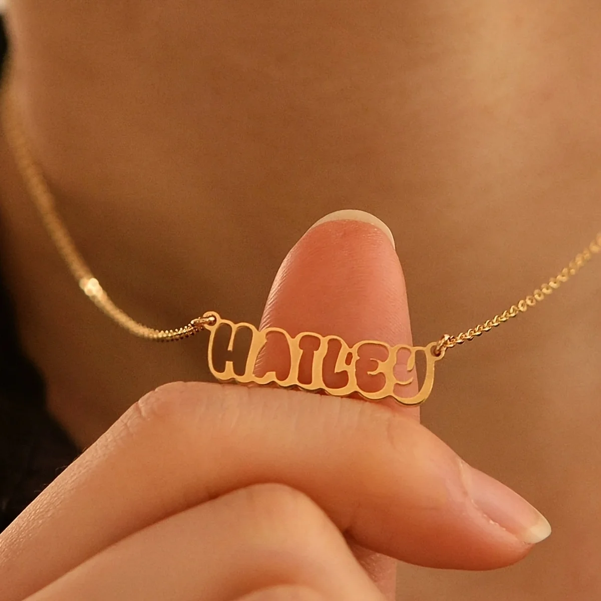 Stainless Steel Custom Bubble Name Necklaces For Women Gold Color 3D Puffy Letter Pendant Dainty Chain Jewelry
Stainless Steel Custom Bubble Name Necklaces For Women Gold Color 3D Puffy Letter Pendant Dainty Chain Jewelry