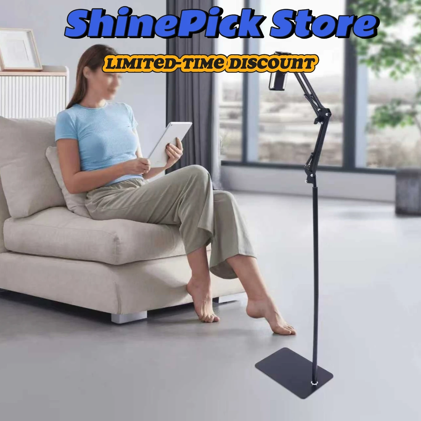IPad/Phone Floor Stand—Carbon Steel Build (Durable), 360° Swivel, 9.84in Upper Arm, Compact Base, Frees Hands for Entertainment
IPad/Phone Floor Stand—Carbon Steel Build (Durable), 360° Swivel, 9.84in Upper Arm, Compact Base, Frees Hands for Entertainment
