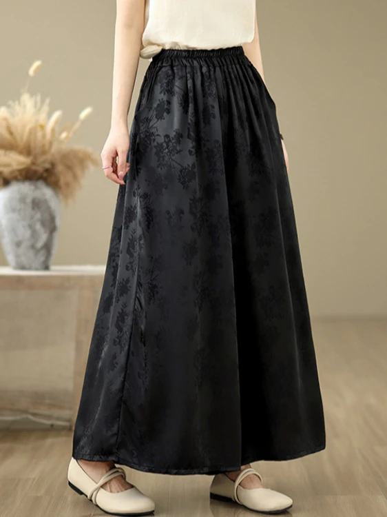 Новые китайские повседневные брюки с широкими штанинами и вышивкой, длинные летние брюки для отдыха с высокой талией и эластичной резинкой на талии
Новые китайские повседневные брюки с широкими штанинами и вышивкой, длинные летние брюки для отдыха с высокой талией и эластичной резинкой на талии