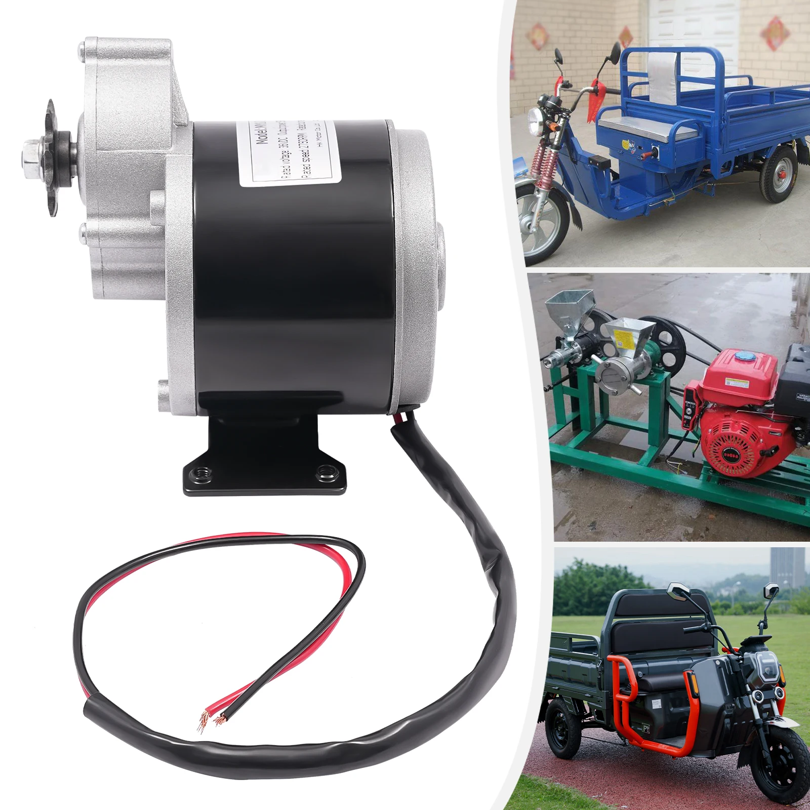 350W electric scooter motor with pure copper brushed design, high reduction ratio of 9.78:1, low noise, compact, and
350W electric scooter motor with pure copper brushed design, high reduction ratio of 9.78:1, low noise, compact, and