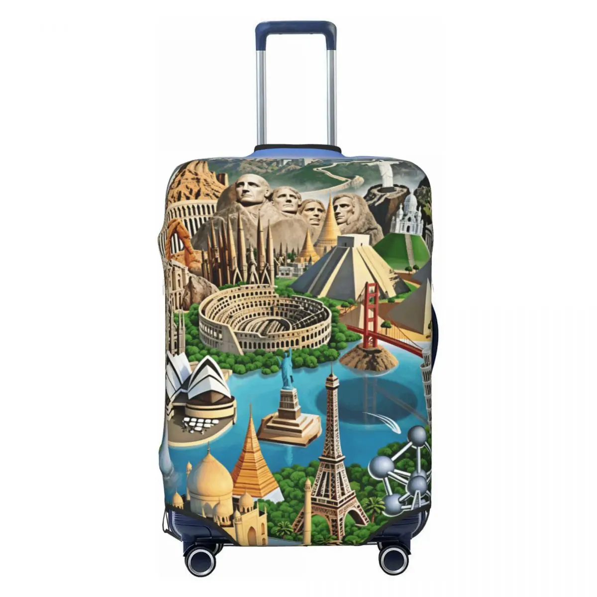 World Landmark Print Suitcase Cover Travel Protection Holiday Strectch Luggage Accesories
World Landmark Print Suitcase Cover Travel Protection Holiday Strectch Luggage Accesories