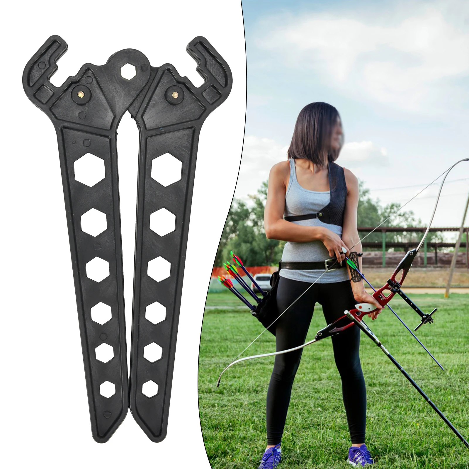 Figure Eight Recurve Bow Stand with Compound Holder Bracket Lightweight Foldable Design for Easy Carrying and Setup
Figure Eight Recurve Bow Stand with Compound Holder Bracket Lightweight Foldable Design for Easy Carrying and Setup
