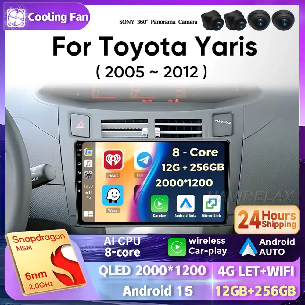 Android 15 для Toyota Yaris XP90 2005-2012 2K QLED Android Автомобильный радиоприемник Мультимедийный видеоплеер GPS Стерео CarPlay Головное устройство
Android 15 для Toyota Yaris XP90 2005-2012 2K QLED Android Автомобильный радиоприемник Мультимедийный видеоплеер GPS Стерео CarPlay Головное устройство
