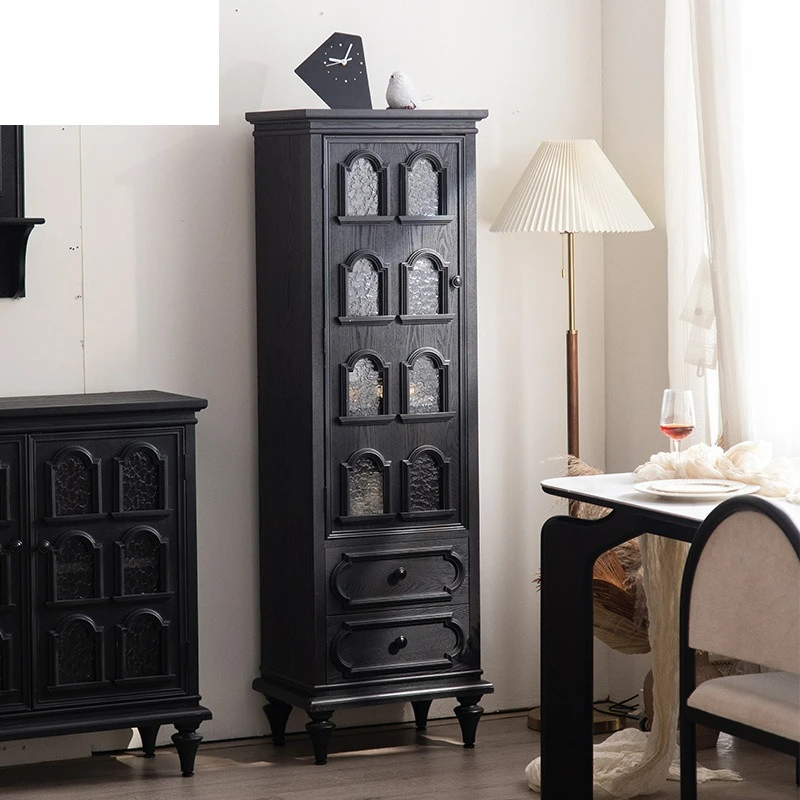 American rural corridor ultra-thin black aisle cabinet multi-layer storage wine cabinet small apartment household kitchen vertic
American rural corridor ultra-thin black aisle cabinet multi-layer storage wine cabinet small apartment household kitchen vertic