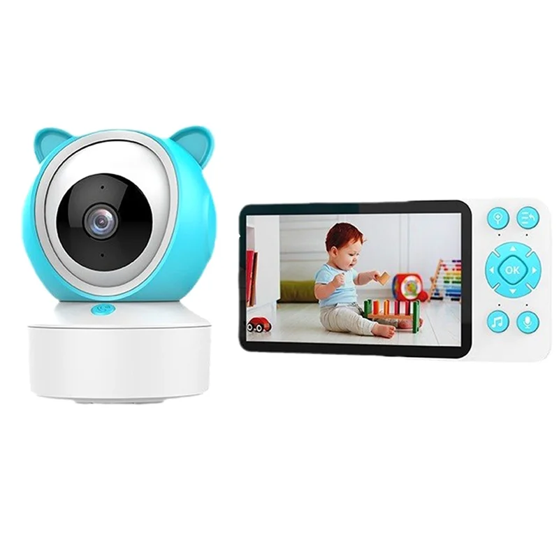 EYFL-Indoor Surveillance Camera 5-Inch IPS HD Screen Display Tuya Remote Control Two-Way Intercom Baby Monitor For Babies
