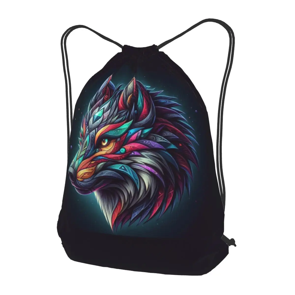 Mystic Neon Wolf Psychedelic Tribal Backpacks Fashion Drawstring Bundle Pocket Sports Bag Book Bags for Man Woman Students
Mystic Neon Wolf Psychedelic Tribal Backpacks Fashion Drawstring Bundle Pocket Sports Bag Book Bags for Man Woman Students