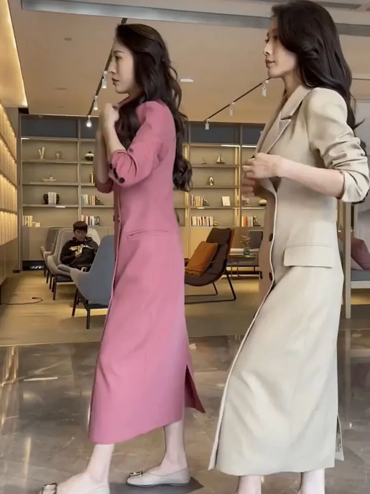 Fashion High end Suit Coat for Women Spring Autumn New High end Waist Cinched Simple Solid Color Long Trench Coat Women Clothing
Fashion High end Suit Coat for Women Spring Autumn New High end Waist Cinched Simple Solid Color Long Trench Coat Women Clothing