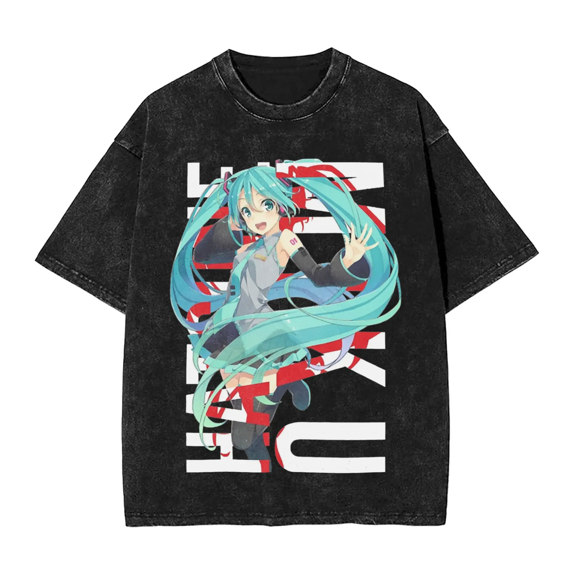 Novelty Hatsune Miku Vintage Washed T Shirt Men's Round Neck Short Sleeve Tops Anime Cotton Summer Clothing
Novelty Hatsune Miku Vintage Washed T Shirt Men's Round Neck Short Sleeve Tops Anime Cotton Summer Clothing