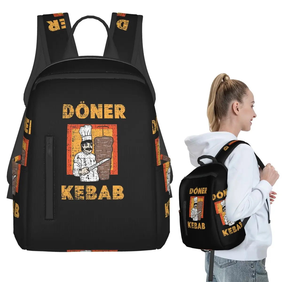 Funny Doner Kebab Cartoon Backpack Student BookBag Kids School Bag Computer Shoulder Bags Boys Girls
Funny Doner Kebab Cartoon Backpack Student BookBag Kids School Bag Computer Shoulder Bags Boys Girls