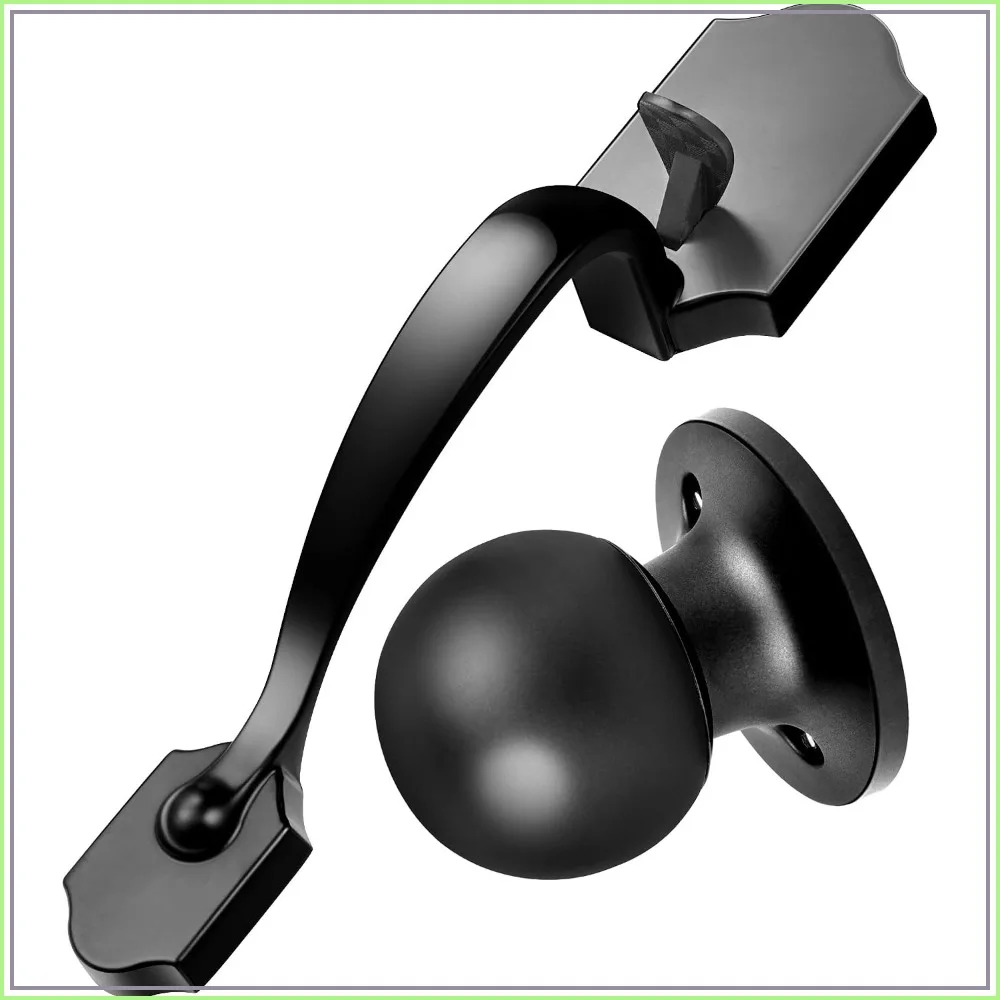 Front Door Handleset Entry Handle with Cove Knob, Reversible for Left/Right Doors, Interior Exterior Passage Lock, Matte Black
Front Door Handleset Entry Handle with Cove Knob, Reversible for Left/Right Doors, Interior Exterior Passage Lock, Matte Black