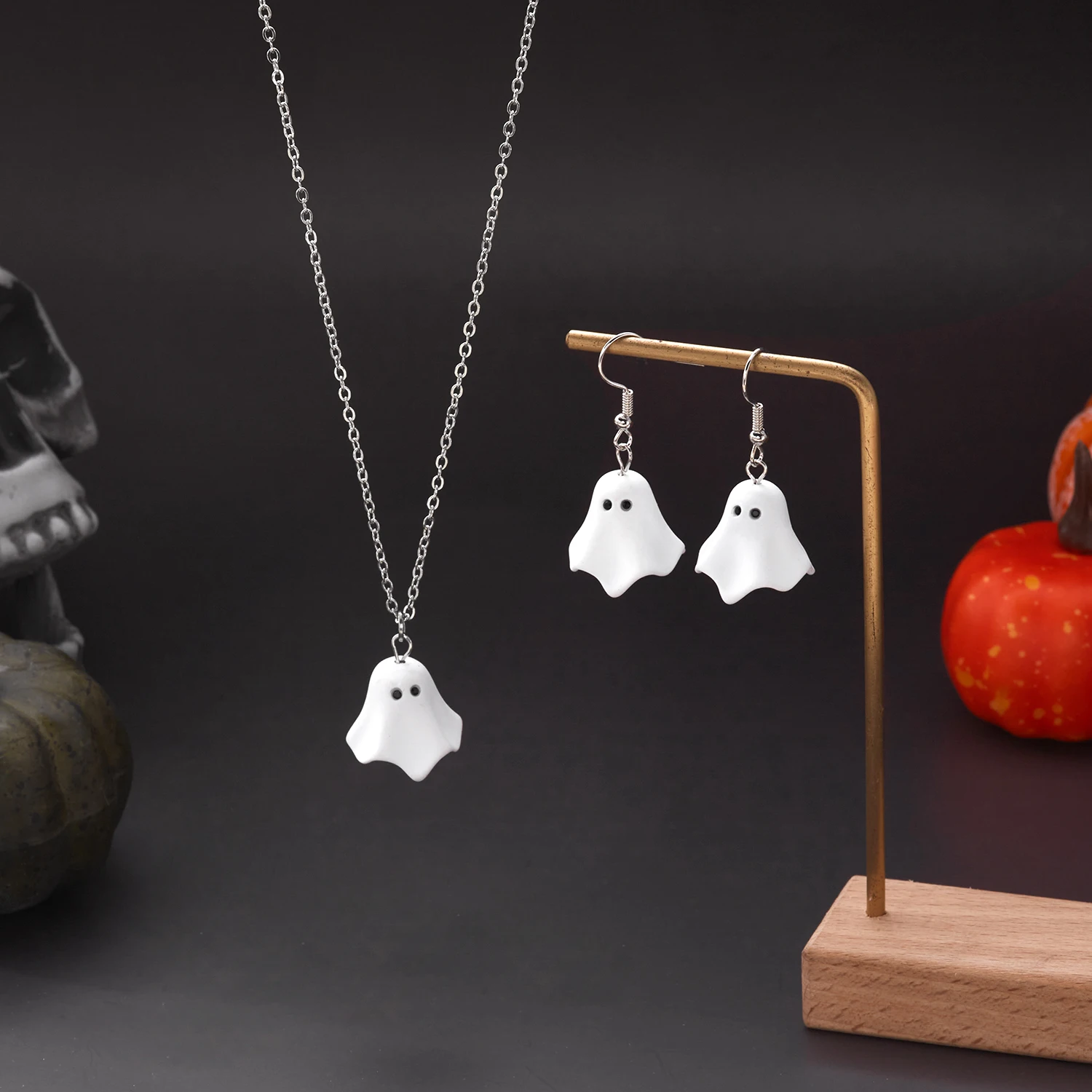 Cute Halloween Ghost Drop Earrings for Women Girls Funny Little Monster Earrings Necklace Jewelry Set Party Accessories Gift
Cute Halloween Ghost Drop Earrings for Women Girls Funny Little Monster Earrings Necklace Jewelry Set Party Accessories Gift