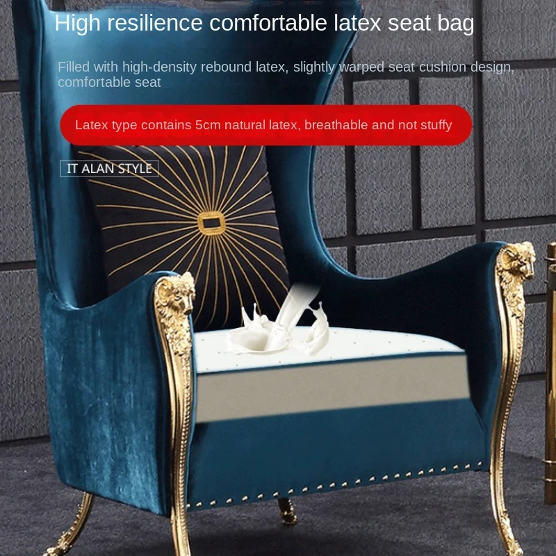 Luxury Chair Wingback Chair Living Room Flannel High Back Chair Bedroom Leisure Chair Sheep Head Living Room 
Luxury Chair Wingback Chair Living Room Flannel High Back Chair Bedroom Leisure Chair Sheep Head Living Room
