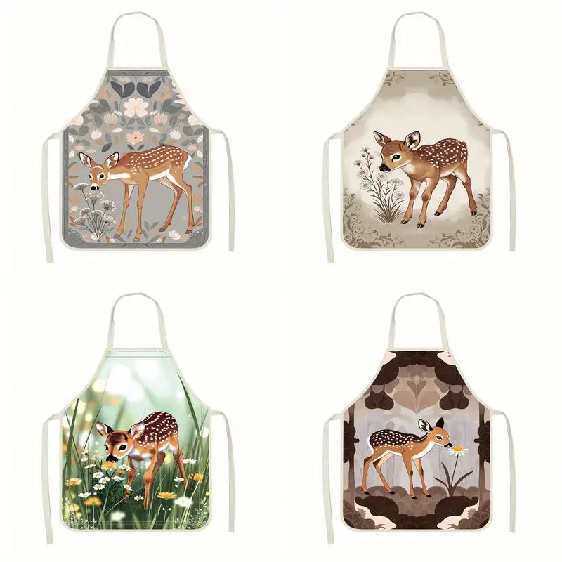 Deer Pattern Aprons Linen Apron, Suitable For Kitchen Cooking, Parent-Child Interaction, Painting And Other Scenarios
Deer Pattern Aprons Linen Apron, Suitable For Kitchen Cooking, Parent-Child Interaction, Painting And Other Scenarios