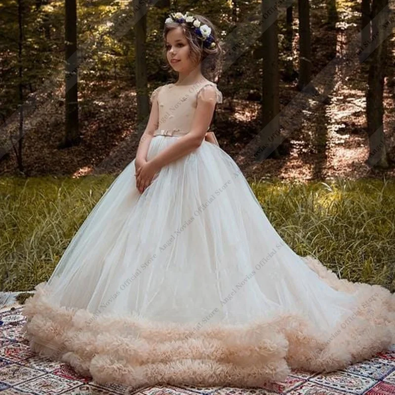 Angel Novias Long Ball Gown Tulle Champagen Princess Flower Girl Dress 2026 Pageant Dress Birthday Gown Wedding Party Dress
Angel Novias Long Ball Gown Tulle Champagen Princess Flower Girl Dress 2026 Pageant Dress Birthday Gown Wedding Party Dress