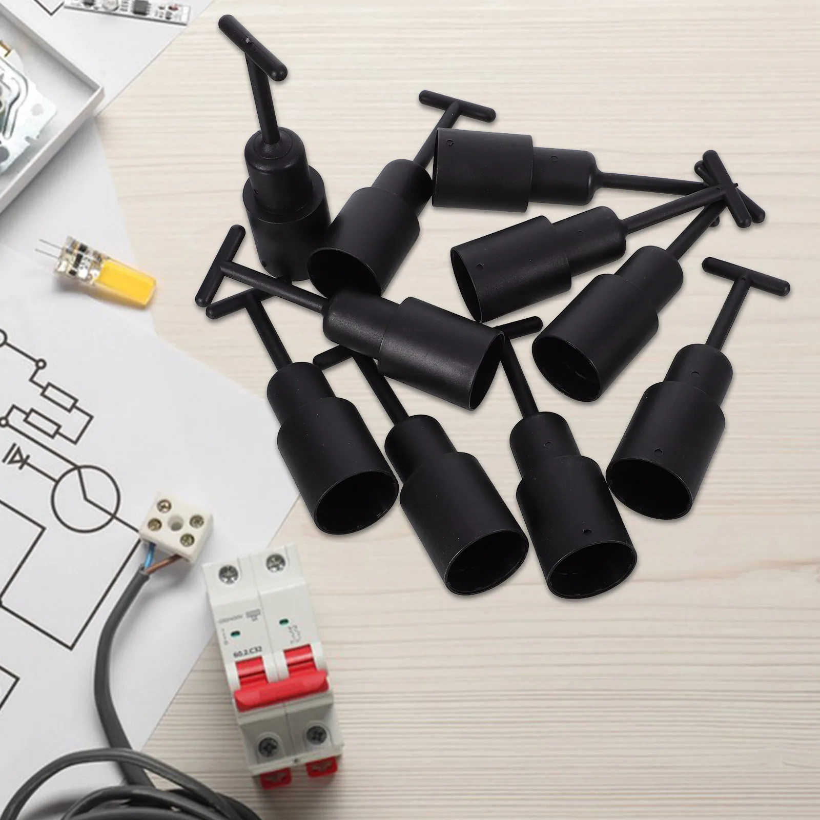 10pcs Plastic Wrench Lightweight T-Handle For G9 Lamp Holder Ring Removal Multi Functional Socket Tool Home Office Factory Use
10pcs Plastic Wrench Lightweight T-Handle For G9 Lamp Holder Ring Removal Multi Functional Socket Tool Home Office Factory Use