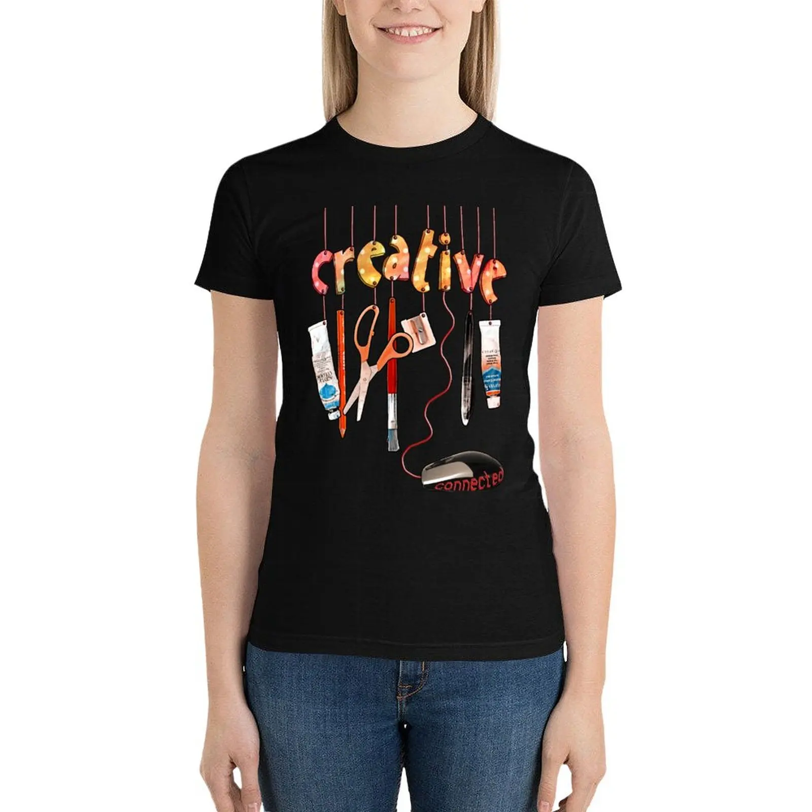 Connected Creative T-Shirt Blouse summer clothes t-shirts for Women graphic tees
Connected Creative T-Shirt Blouse summer clothes t-shirts for Women graphic tees