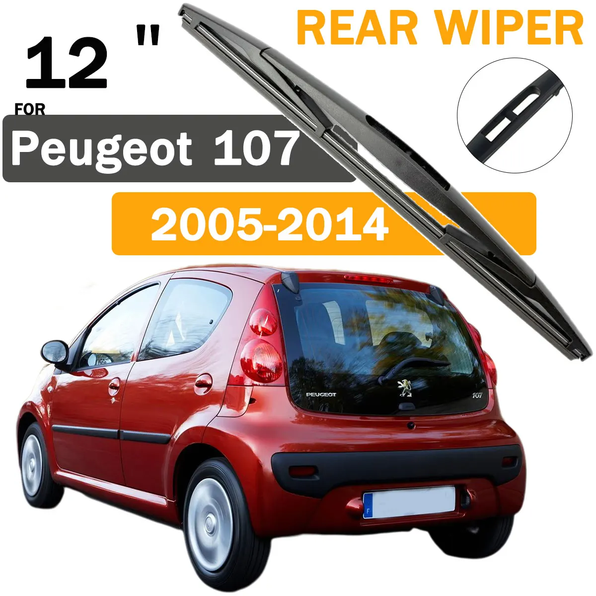 12" Rear Windshield Windscreen Wiper Blade 1PC For Peugeot 107 2005-2014 Car Rear Window Accessories
12" Rear Windshield Windscreen Wiper Blade 1PC For Peugeot 107 2005-2014 Car Rear Window Accessories