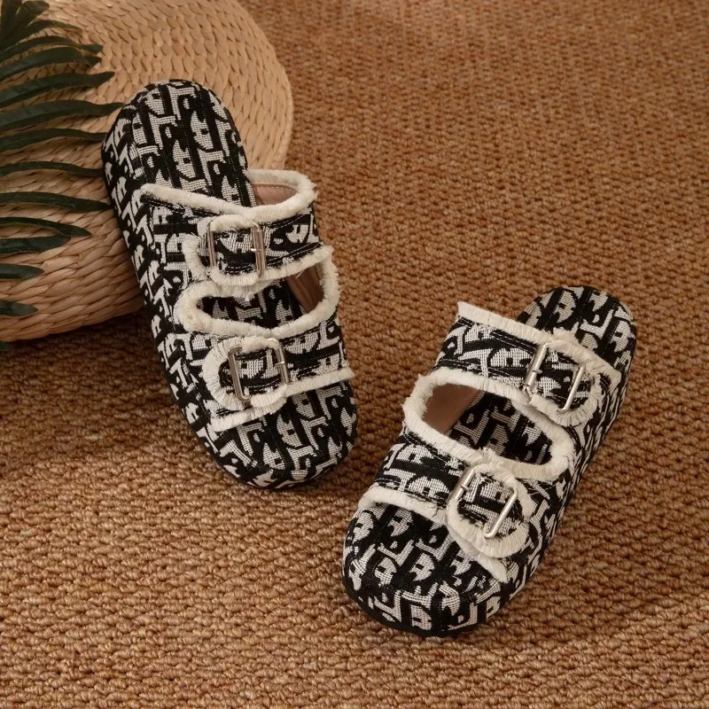 Women's Slippers Summer New Thick Bottom Canvas Matching Color Belt Buckle Slippers Casual Comfort Increase Wear Slippers
Women's Slippers Summer New Thick Bottom Canvas Matching Color Belt Buckle Slippers Casual Comfort Increase Wear Slippers