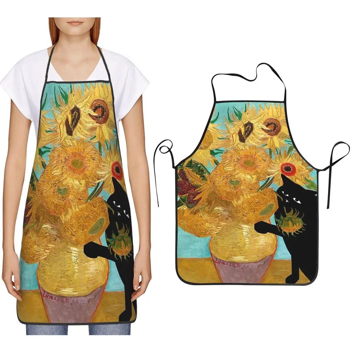 Vincent Van Gogh Sunflowers With A Cat Photographic Aprons Chef Cooking Baking Tablier Bib Kitchen Cleaning Pinafore For Unisex
Vincent Van Gogh Sunflowers With A Cat Photographic Aprons Chef Cooking Baking Tablier Bib Kitchen Cleaning Pinafore For Unisex