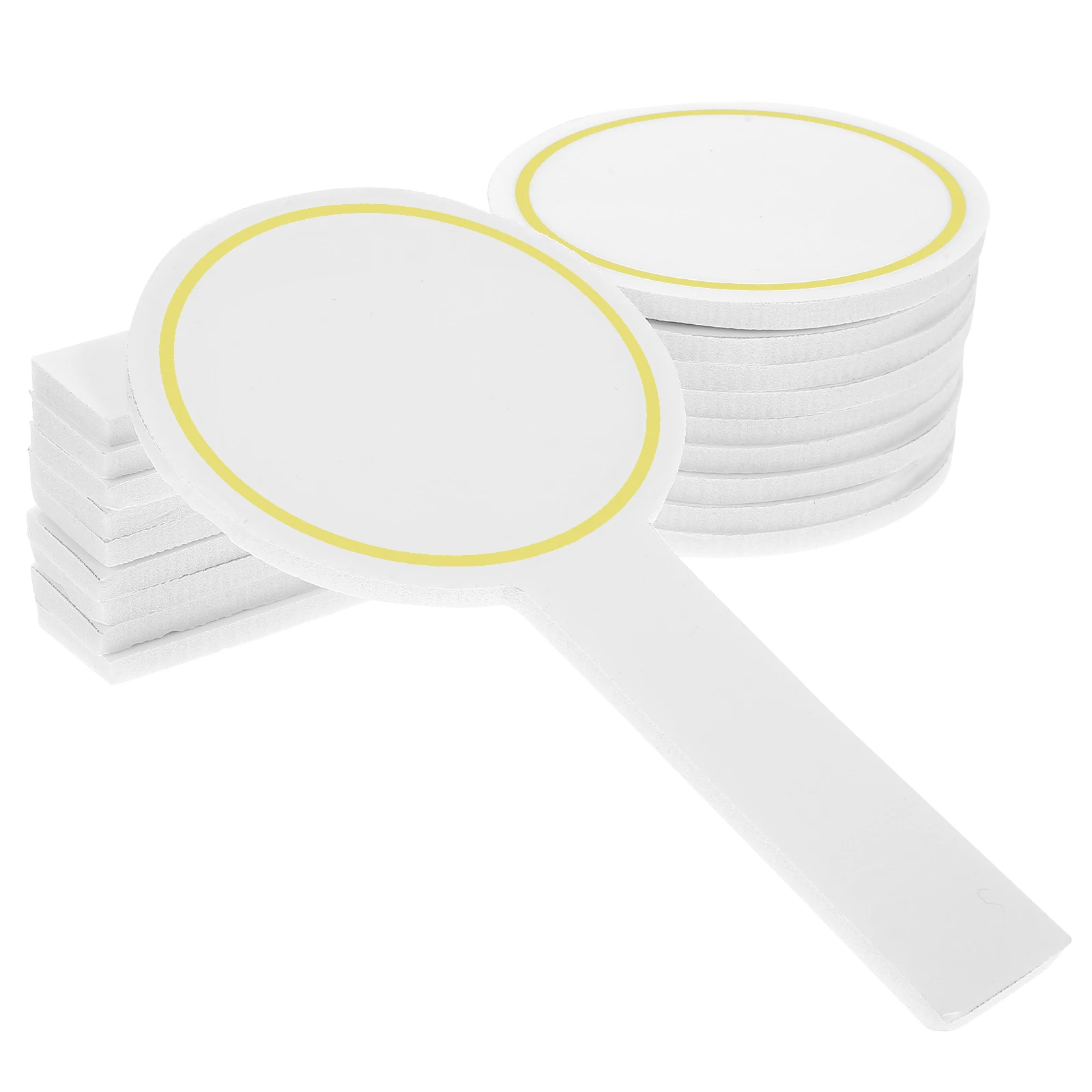 6pcs Yellow Handheld Paddle Blank Whiteboard Dry Erase Boards Judges Competition Voting Safe Foam Reusable Writing
6pcs Yellow Handheld Paddle Blank Whiteboard Dry Erase Boards Judges Competition Voting Safe Foam Reusable Writing