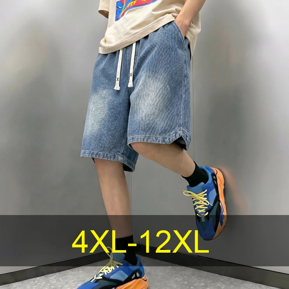 12XL Plus Size Denim Shorts Men Summer Shorts Fashion Casual Solid Color Jean Shorts Stretch Waist
12XL Plus Size Denim Shorts Men Summer Shorts Fashion Casual Solid Color Jean Shorts Stretch Waist