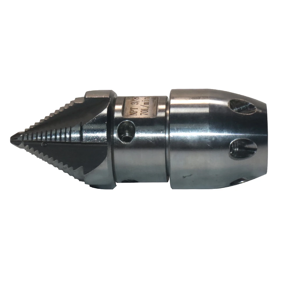 Быстро вращающаяся насадка для сверления канализации. Форсунка из нержавеющей стали для дренажа и очистки канализации.
Быстро вращающаяся насадка для сверления канализации. Форсунка из нержавеющей стали для дренажа и очистки канализации.