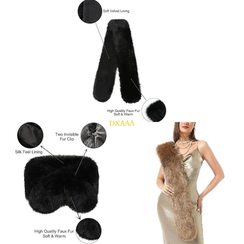 DXAA Winter Plush Artificial Furs Scarf Shawl For Women Men Csotume Collar Shrug Lightweight Warm Accessory Cold Weather Wear
DXAA Winter Plush Artificial Furs Scarf Shawl For Women Men Csotume Collar Shrug Lightweight Warm Accessory Cold Weather Wear