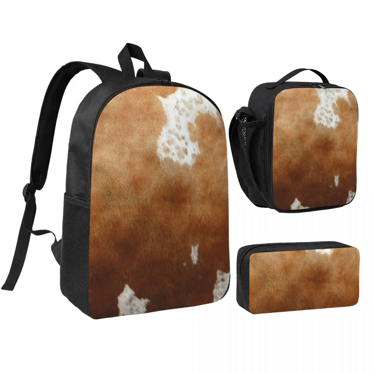 Stylish Cow Fur Cowhide Texture Cow Skin Print Backpack BookBag School Bag Shoulder Bags 3ps Insulated Lunch Bag Pencil Case
Stylish Cow Fur Cowhide Texture Cow Skin Print Backpack BookBag School Bag Shoulder Bags 3ps Insulated Lunch Bag Pencil Case