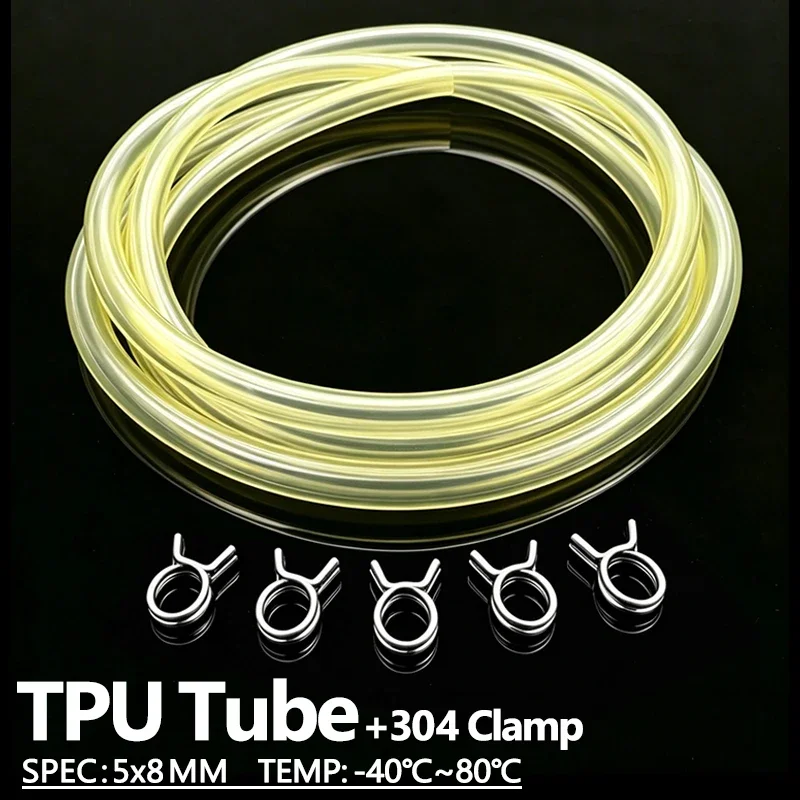 5mmx8mm TPU Resin resistant oil hose 304 stainless steel hose clamp Oil Resistant Anti-Ageing Leakproof Pipe for Motorcycle Car
5mmx8mm TPU Resin resistant oil hose 304 stainless steel hose clamp Oil Resistant Anti-Ageing Leakproof Pipe for Motorcycle Car