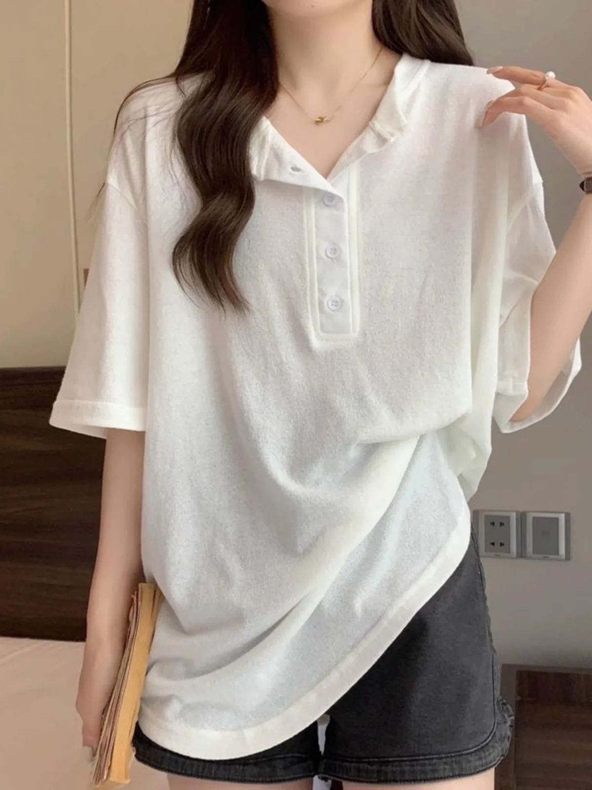 Extra Large Size 300 Pounds Thin Hanging Sense Midi Short Sleeve T-Shirt Women Fat MM Summer Loose Slimming Lazy Style Top
Extra Large Size 300 Pounds Thin Hanging Sense Midi Short Sleeve T-Shirt Women Fat MM Summer Loose Slimming Lazy Style Top