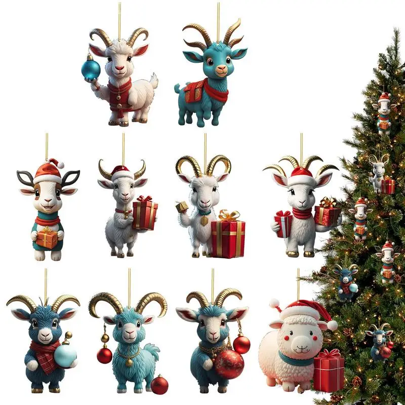 Christmas Cute Goat Home Party Decor 2D Christmas Tree Ornaments For Home Xmas Decoration Party Supplies
Christmas Cute Goat Home Party Decor 2D Christmas Tree Ornaments For Home Xmas Decoration Party Supplies