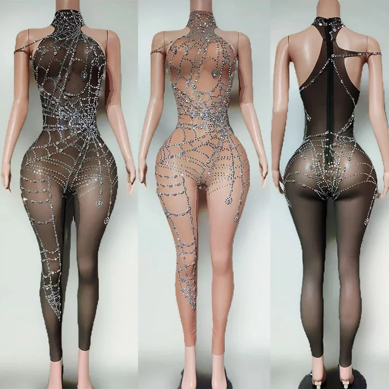 Glitter Stage Costumes Women Black Sleeveless Rhinestone Bodysuit Gogo Nightclub Dancewear Festival Party Show Rave Outfit 3558
Glitter Stage Costumes Women Black Sleeveless Rhinestone Bodysuit Gogo Nightclub Dancewear Festival Party Show Rave Outfit 3558