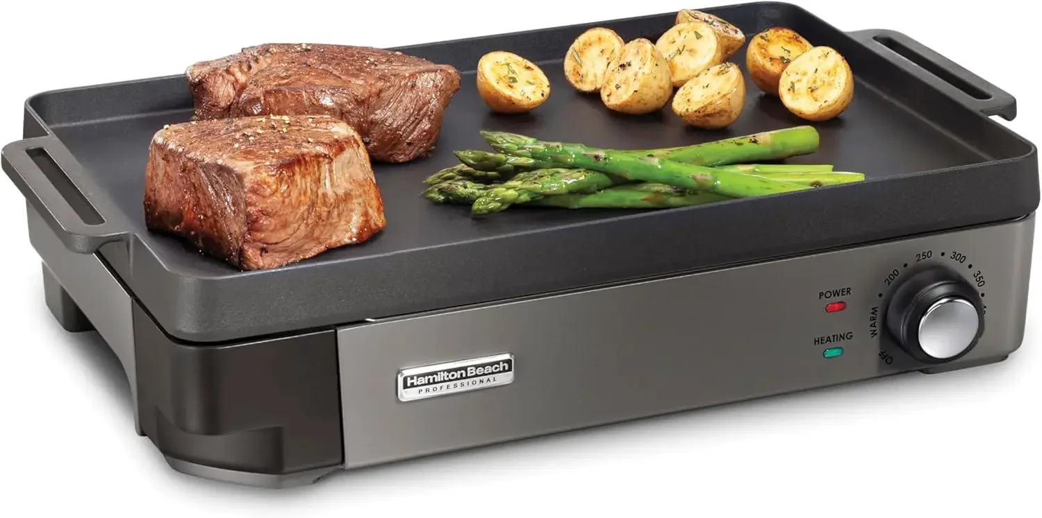 Cast Iron Indoor Electric Grill & Griddle, 10" x 16" Preseasoned Cooking Surface, Adjustable Temperature up to 450° F, Black (38
Cast Iron Indoor Electric Grill & Griddle, 10" x 16" Preseasoned Cooking Surface, Adjustable Temperature up to 450° F, Black (38