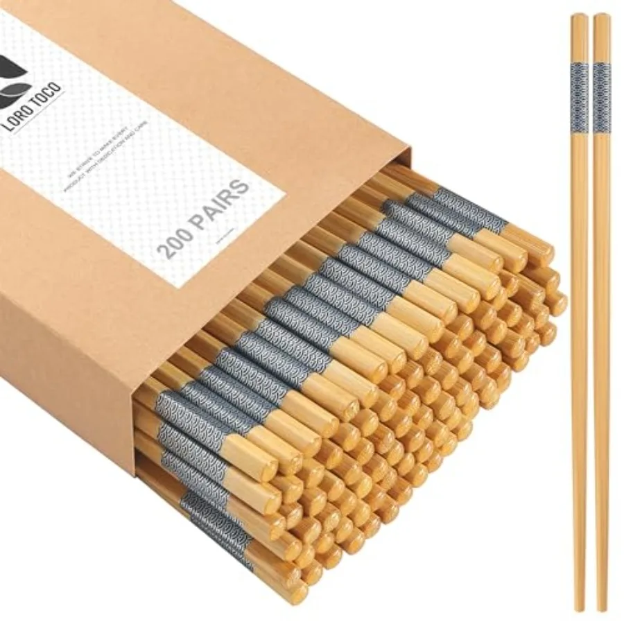 200 Pairs Bamboo Chopsticks Disposable Reusable Separated Bulk Chinese -9.45in
200 Pairs Bamboo Chopsticks Disposable Reusable Separated Bulk Chinese -9.45in
