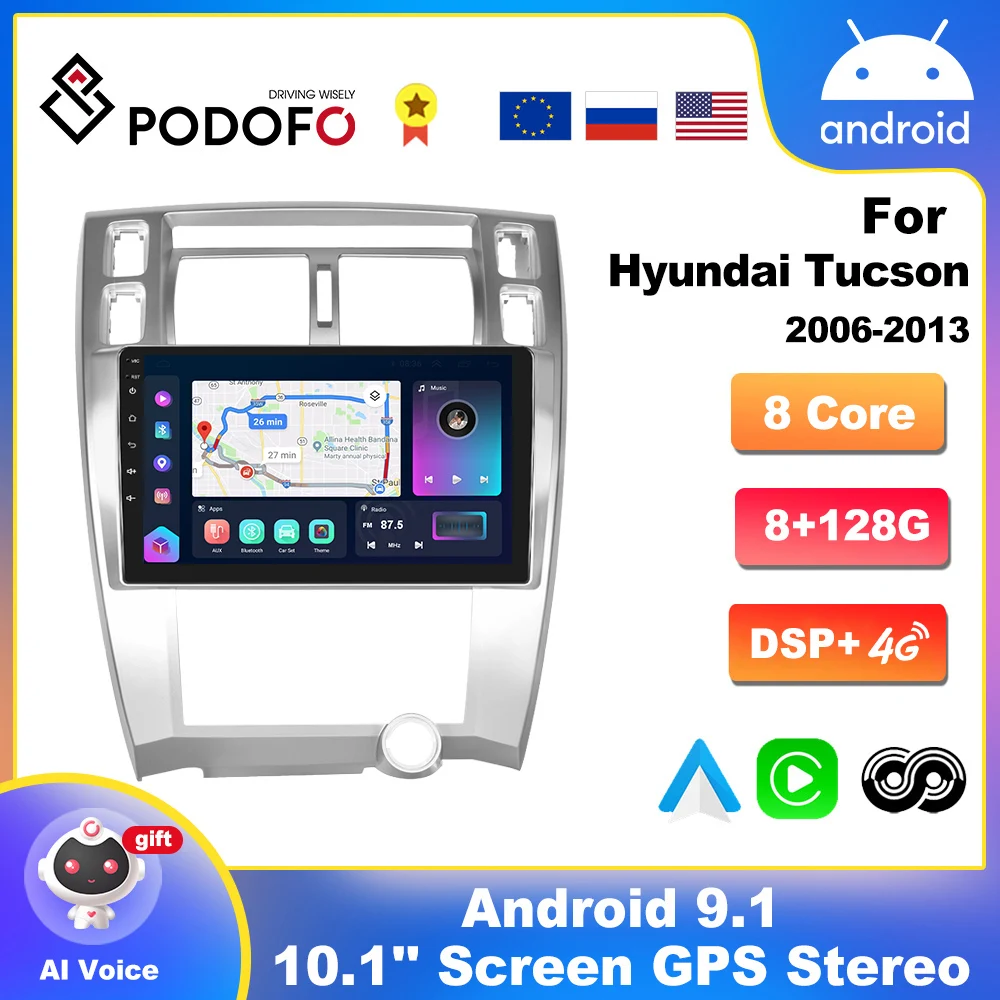 Автомагнитола Podofo для Hyundai Tucson 2006-2013, мультимедийный видеоплеер, 2 Din
Автомагнитола Podofo для Hyundai Tucson 2006-2013, мультимедийный видеоплеер, 2 Din