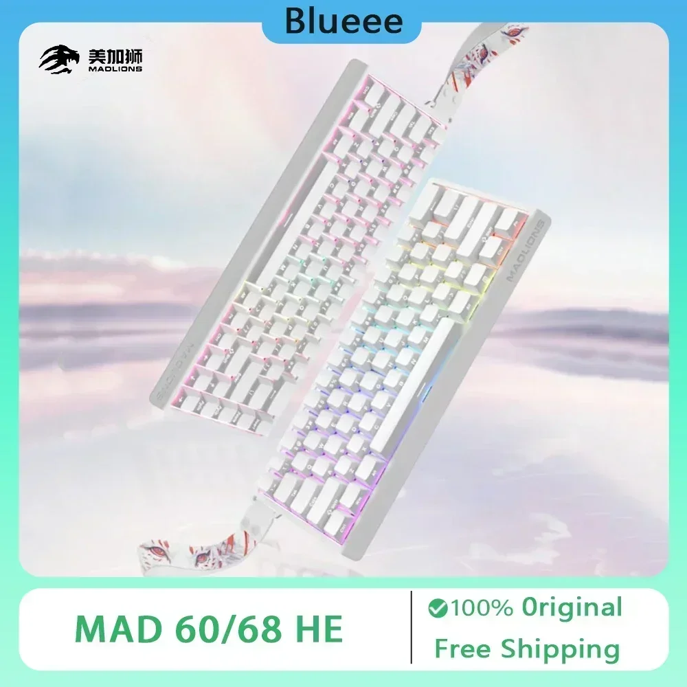 Белая механическая клавиатура MADLIONS MAD 60/68HE, магнитный переключатель, быстрый триггер, 8K RGB игровая клавиатура, аксессуары для Valorant Gamer
Белая механическая клавиатура MADLIONS MAD 60/68HE, магнитный переключатель, быстрый триггер, 8K RGB игровая клавиатура, аксессуары для Valorant Gamer