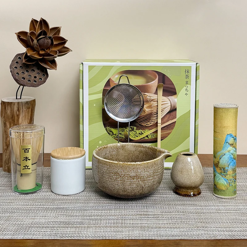 Full Tea Ceremony Starter 7PCS Glazed Bowl Whisk Brush Tea Can Song Dynasty Style Matcha Tools Set for Matcha Ceremony
Full Tea Ceremony Starter 7PCS Glazed Bowl Whisk Brush Tea Can Song Dynasty Style Matcha Tools Set for Matcha Ceremony