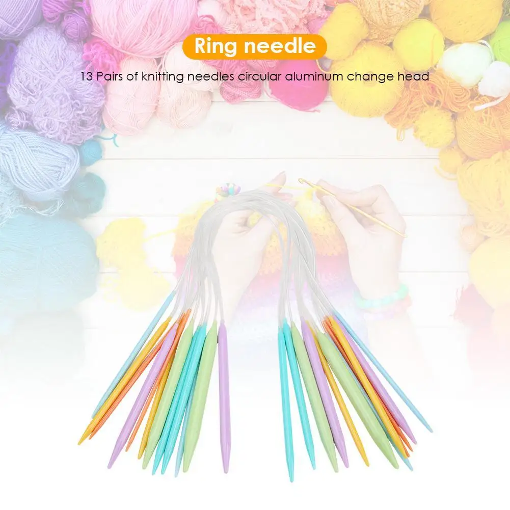 12 Pairs Plastic Change Head Circular Knitting Needle Set Sweaters Woven Tools
12 Pairs Plastic Change Head Circular Knitting Needle Set Sweaters Woven Tools