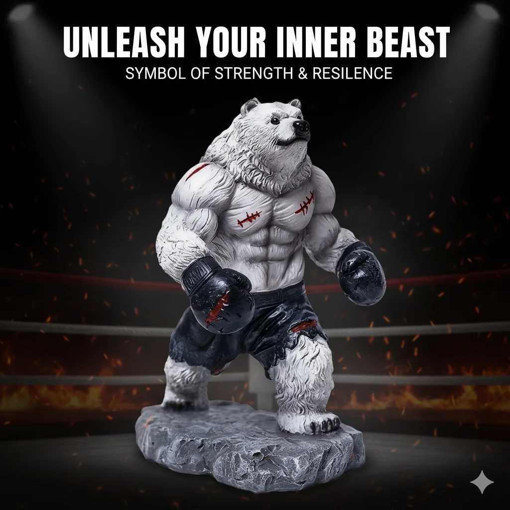 Battle Scarred Muscular Boxing Bear Resin Statue Home Office Decor Collectible Figurine Birthday Gift for Fitness Lovers
Battle Scarred Muscular Boxing Bear Resin Statue Home Office Decor Collectible Figurine Birthday Gift for Fitness Lovers