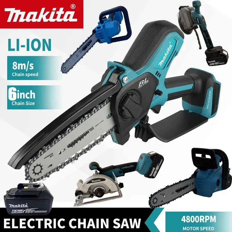 Аккумуляторная цепная пила Makita для деревообработки, 6-дюймовая мини-пила для распиловки древесины, портативный набор инструментов с зарядным устройством
Аккумуляторная цепная пила Makita для деревообработки, 6-дюймовая мини-пила для распиловки древесины, портативный набор инструментов с зарядным устройством