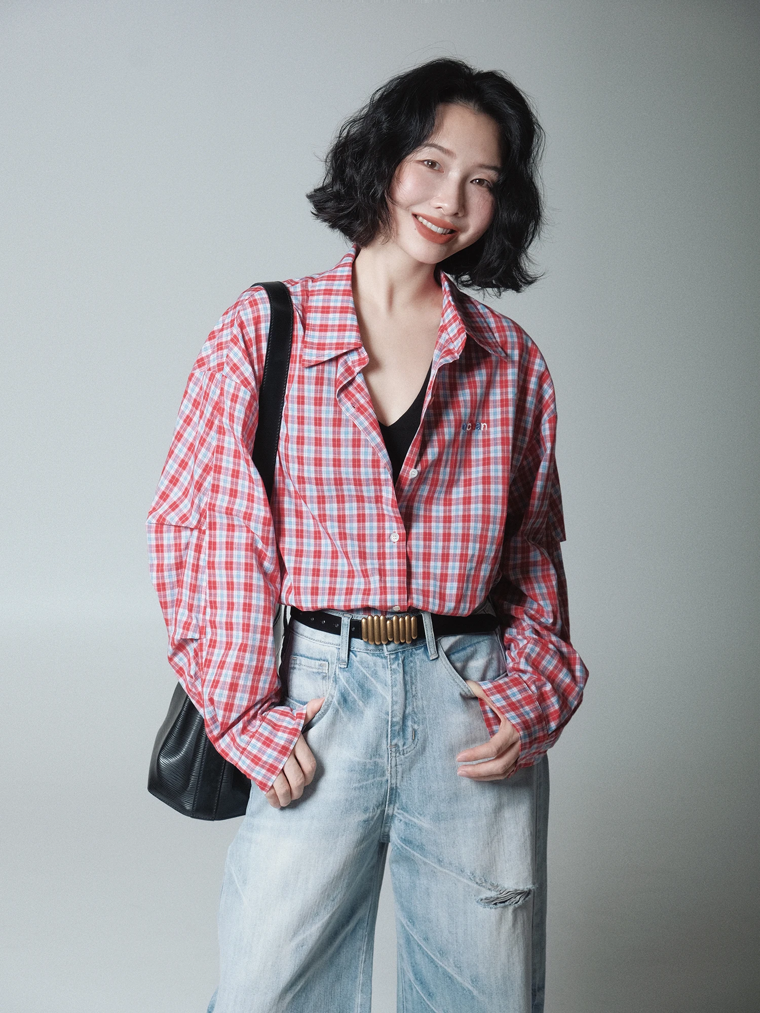 Ivy Yang Women's Loose Cotton Shirt Spring New Style Embroidered Plaid Turn-down Collar Single-button Mid-length Casual Top
Ivy Yang Women's Loose Cotton Shirt Spring New Style Embroidered Plaid Turn-down Collar Single-button Mid-length Casual Top