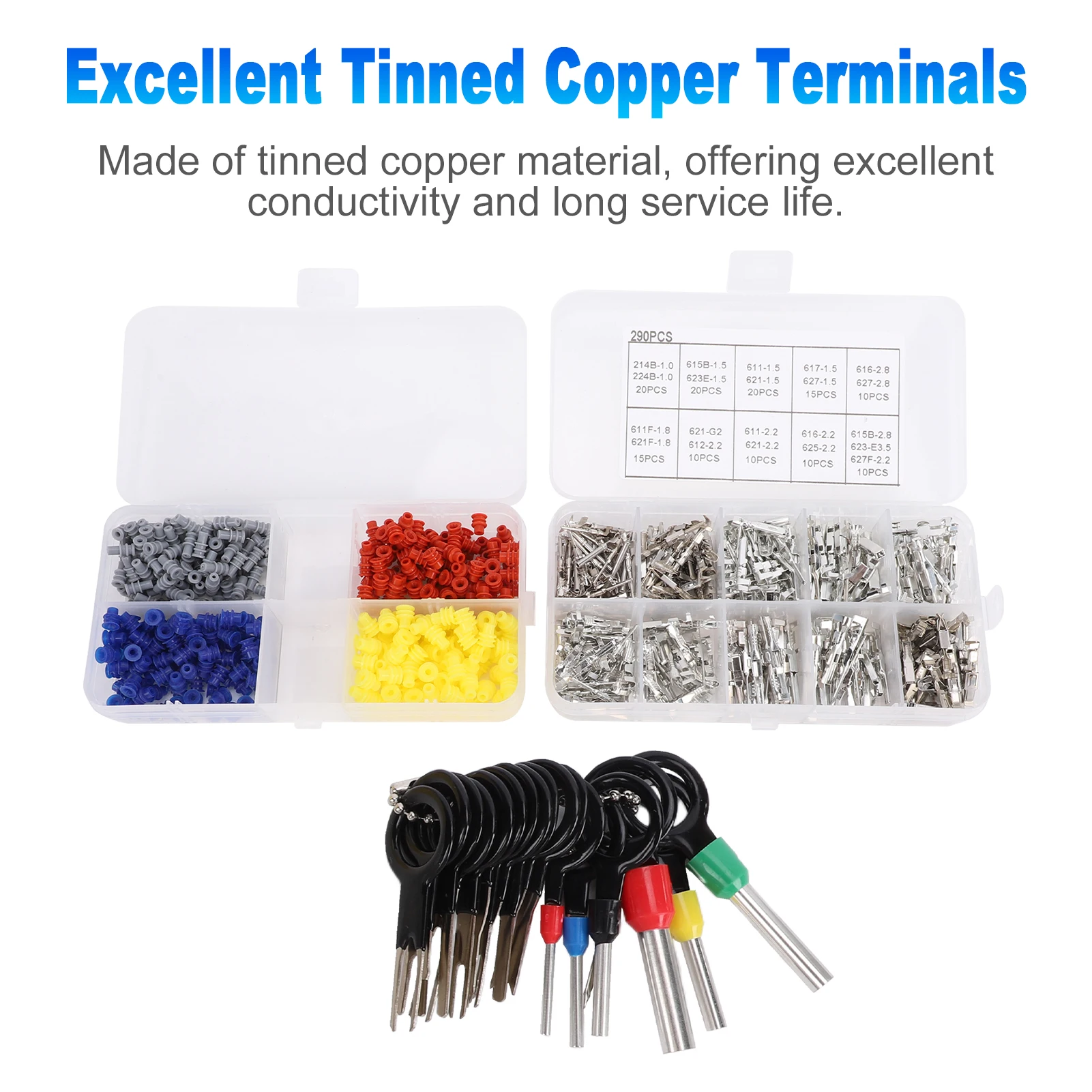710PCS Connector Pins Crimped Terminal Automotive Car Kit Electrical 1/1.5/1.8/2.2/2.8/3.5mm Motorcycle Wire Removal Non-Insulat
710PCS Connector Pins Crimped Terminal Automotive Car Kit Electrical 1/1.5/1.8/2.2/2.8/3.5mm Motorcycle Wire Removal Non-Insulat
