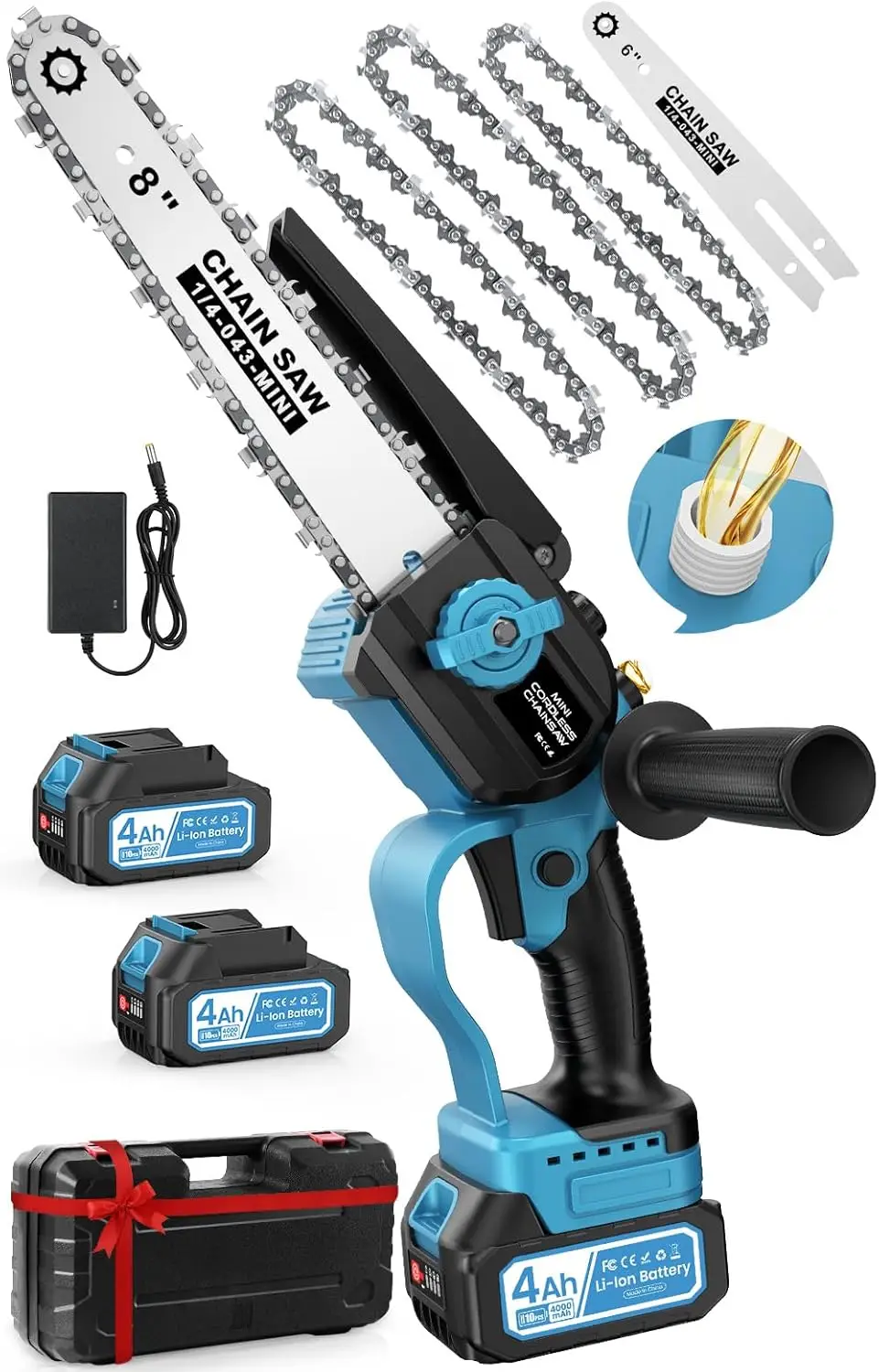 Мини-аккумуляторная бензопила размером 6 и 8 дюймов с 2 батареями, электрическая ручная пила для обрезки деревьев, подарок для мужчин
Мини-аккумуляторная бензопила размером 6 и 8 дюймов с 2 батареями, электрическая ручная пила для обрезки деревьев, подарок для мужчин