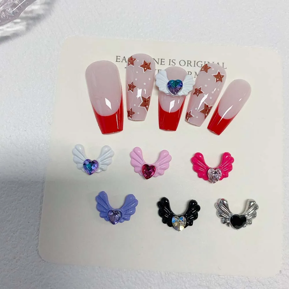 10Pcs Angel Wing Heart Nail Art Charm 3D Alloy Diamond Glitter Jewelry Crystal Nail Decoration DIY Luxury Nail Accessories
10Pcs Angel Wing Heart Nail Art Charm 3D Alloy Diamond Glitter Jewelry Crystal Nail Decoration DIY Luxury Nail Accessories