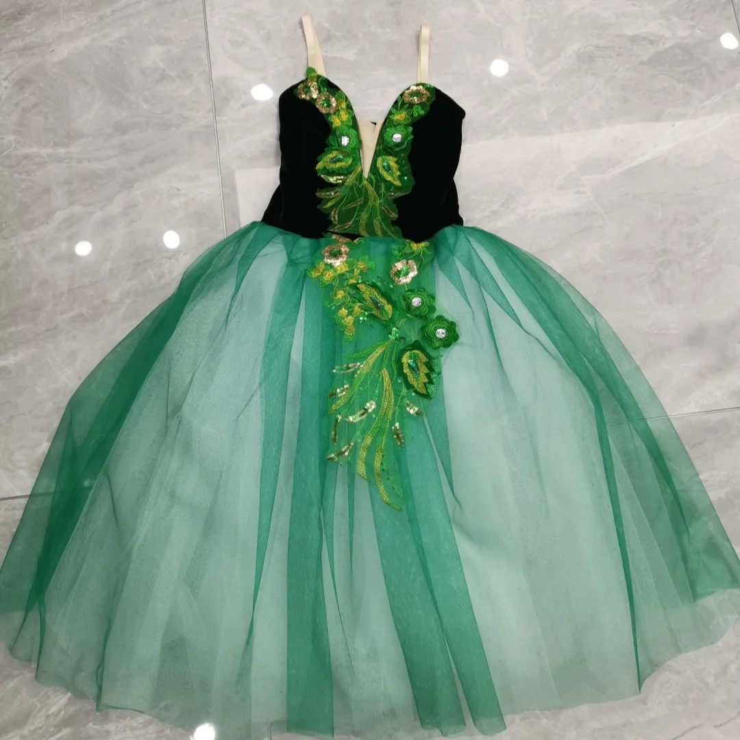Green Ballet Dress for Girl Kids Adult Woman Giselle Professional Competition Dance Long Dress Adult Ballet Costume
Green Ballet Dress for Girl Kids Adult Woman Giselle Professional Competition Dance Long Dress Adult Ballet Costume