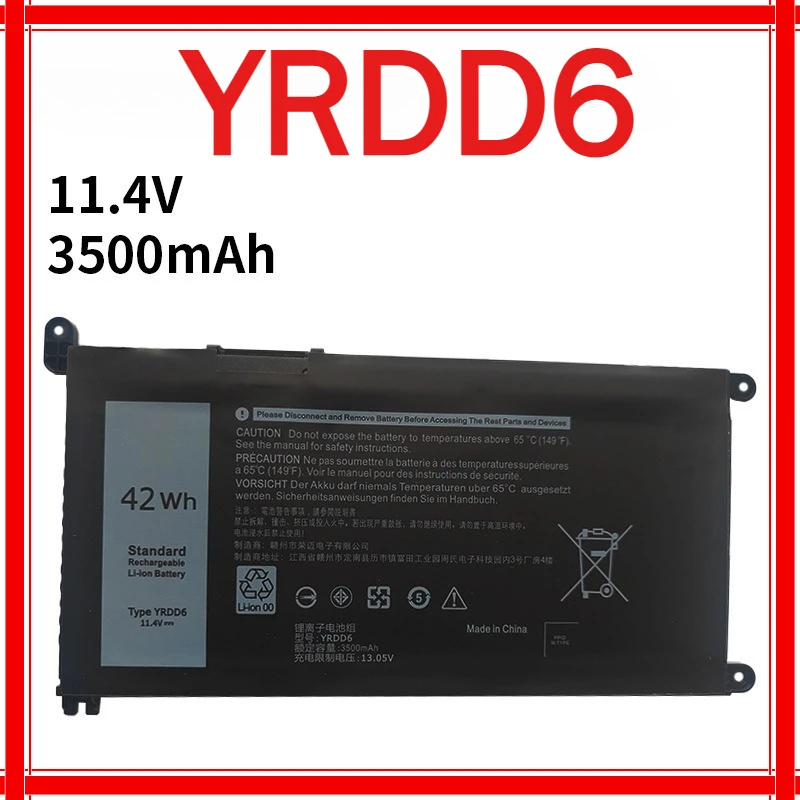3500mAh YRDD6 Laptop Battery For Dell Vostro 3491 3591 3490 3590 3501 Inspiron 5481 5482 5485 5491 5591 5485 5585 5480 11.4V
3500mAh YRDD6 Laptop Battery For Dell Vostro 3491 3591 3490 3590 3501 Inspiron 5481 5482 5485 5491 5591 5485 5585 5480 11.4V