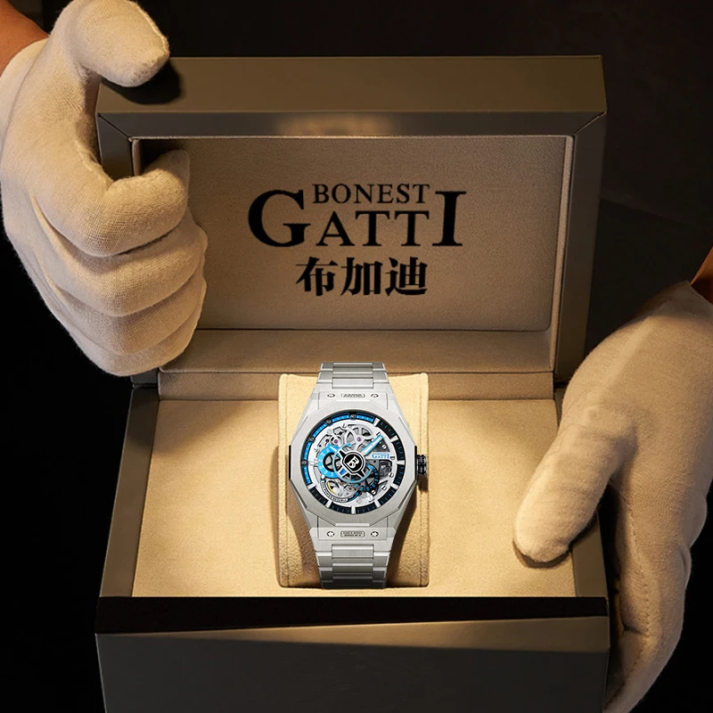 BONEST GATTI Роскошные часы для мужчин, немецкие мужские автоматические часы, светящиеся мужские часы со скелетом, наручные часы с ремешком из нержавеющей стали
BONEST GATTI Роскошные часы для мужчин, немецкие мужские автоматические часы, светящиеся мужские часы со скелетом, наручные часы с ремешком из нержавеющей стали