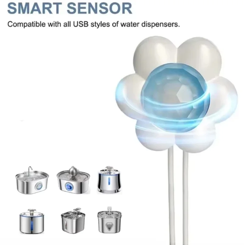 Cat Water Fountain Sensor PIR Motion Sensor Pet Fountain Sensitive Switch 180 Range For Pet Water Dispenser with USB Interface
Cat Water Fountain Sensor PIR Motion Sensor Pet Fountain Sensitive Switch 180 Range For Pet Water Dispenser with USB Interface